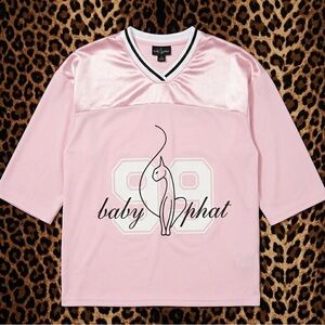 Baby Phat Pink Satin Graphic Jersey